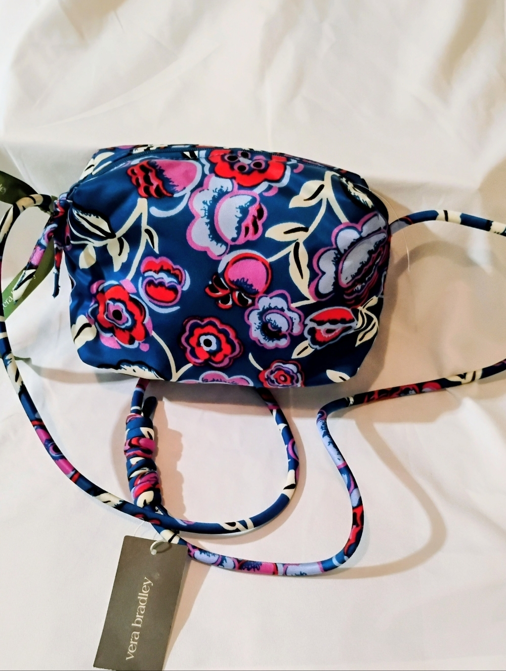Vera Bradley Blue and Red Floral Crossbody Bag